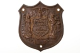 Police Assoc. Of Suffolk County NY Brass Plaque