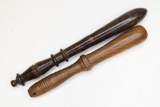 Lot Of 2 Weighted Hardwood Police Clubs