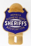Vtg Buckeye State Sheriffs License Plate Topper