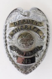 Obsolete Marion Co. Deputy Sheriff Badge No.213