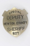 Early Obsolete Newton Co. Deputy Sheriff Badge