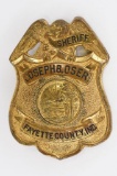 Named Obsolete Fayette Co. Ind. Sheriff Badge