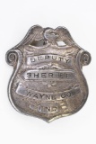 Early Obsolete Wayne Co. Deputy Sheriff Badge