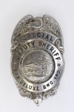 Obsolete Fox Deluxe Brewing Spl. Dep Sheriff Badge