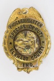Named Obsolete Elkhart Co. Spl. Dep. Sheriff Badge
