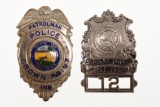 Obsolete Crown Point  Indiana Police Badge Set