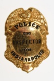 Obsolete Indianapolis Police Inspector Badge