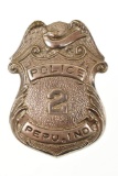 Obsolete Peru Indiana Police Badge No.2