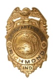 Obsolete Richmond Indiana Police Sergeant Badge