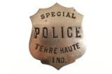 Obsolete Terre Haute Indiana Special Police Badge