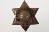 Obsolete Evansville Indiana Police Badge MP12