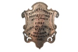 Obsolete Silver Evansville Indiana Prosector Badge