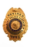 Obsolete Gary Indiana Retired Police Captain Badge