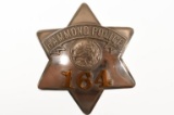 Obsolete Hammond Indiana Police Pie Plate Badge