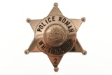 Obsolete Whiting Indiana Police Woman Badge #2