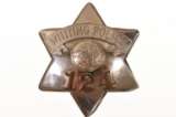 Obsolete Whiting Indiana Police Pie Plate Badge