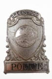 Obsolete Greenwood Indiana Police Badge