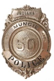 Obsolete Muncie Indiana Police Badge #50