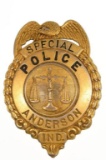 Obsolete Anderson Indiana Special Police Badge