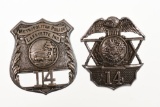 Obsolete Lafayette Indiana Police Badge Set #15