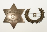 Early Logansport Indiana Police Badge Set #8