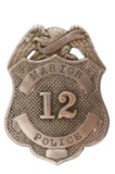 Obsolete Marion Indiana Police Badge #12