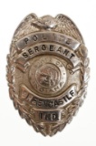 Obsolete Greencastle Indiana Police Sergeant Badge