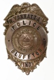 Named Obsolete Bluffton Indiana Police Badge