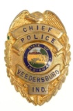 Obsolete Veedersburg Indiana Police Chief Badge