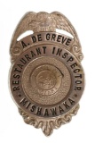 Named Obsolete Mishawaka IN Restaurant Insp. Badge