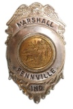 Obsolete Pennville Indiana Marshal Badge