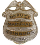 Obsolete Edinburg Indiana Deputy Marshal Badge