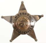 Obsolete Monroeville Indiana Marshal Badge