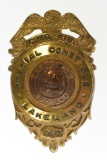 Named Obsolete Lakeland IN Special Constable Badge