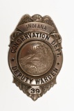 Obsolete Indiana Conservation Dept. Warden Badge
