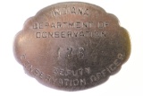 Obsolete Indiana Deputy Conservation Officer Badge
