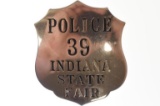Obsolete Indiana State Fair Police Badge #39