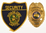 Obsolete Indiana Security Police Badge & Patch