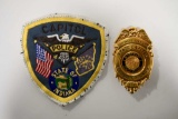 Obsolete Indiana Capital Police Badge & Patch #202