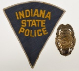 Obsolete Indiana State Police Badge & Patch #107