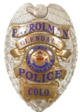 Obsolete Glendale Colorado Police Patrolman Badge
