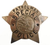 Obsolete Illinois Special Police Patrolman Badge