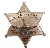 Obsolete Rock Island Merchant Police Badge #1