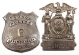 Obsolete Spring Valley NY School Police Badge Set
