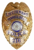 Obsolete Terrell Hills TX Police Lieutenant Badge