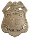 Obsolete Shaker Heights Ohio School Police Badge