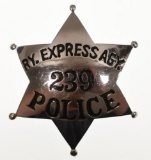Obsolete Railway Express Agency Police Badge #239