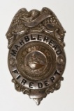 Obsolete Marblehead Fire Department Badge