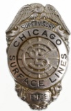 Chicago Surface Lines Supervisory Force Badge