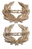 (2) Obsolete Police Sergeant Hat Badges